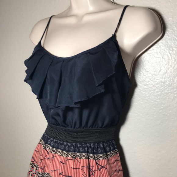 Forever 21 dress navy & print dress - Picture 4 of 6